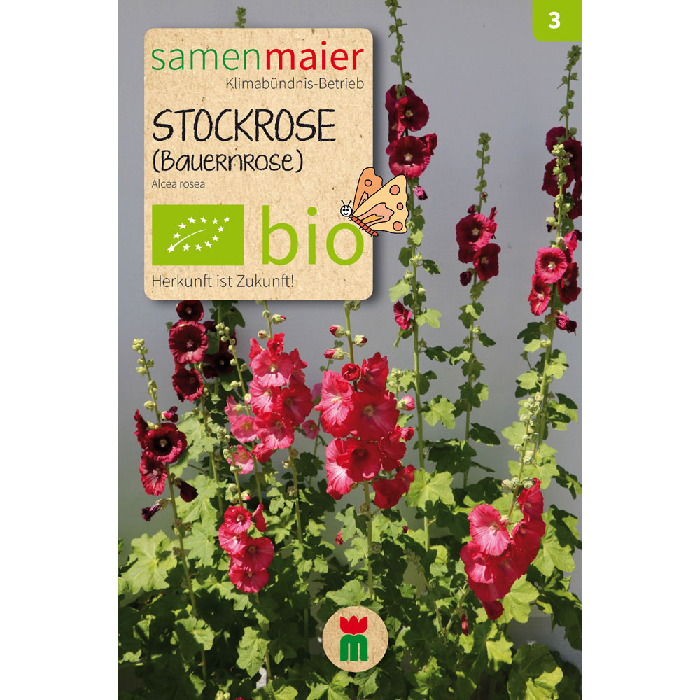 Bio Stockrose Bauernrose Saatgut für zirka 15 Pflanzen online kaufen