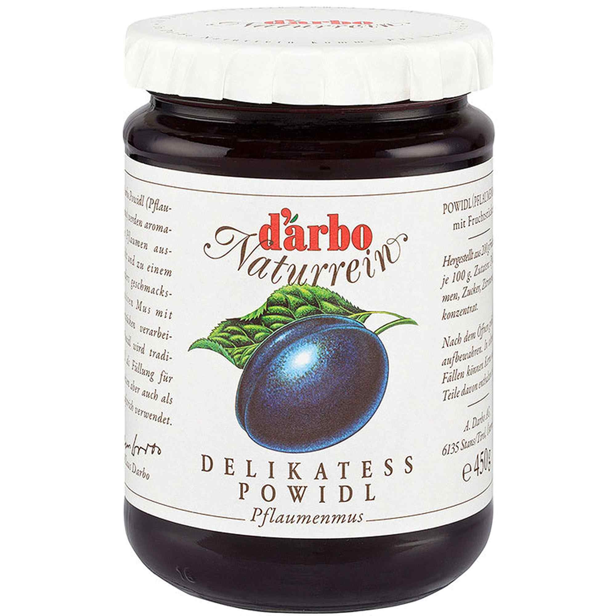 Darbo Naturrein powidl plum jam with fruit pieces 450g- order online now