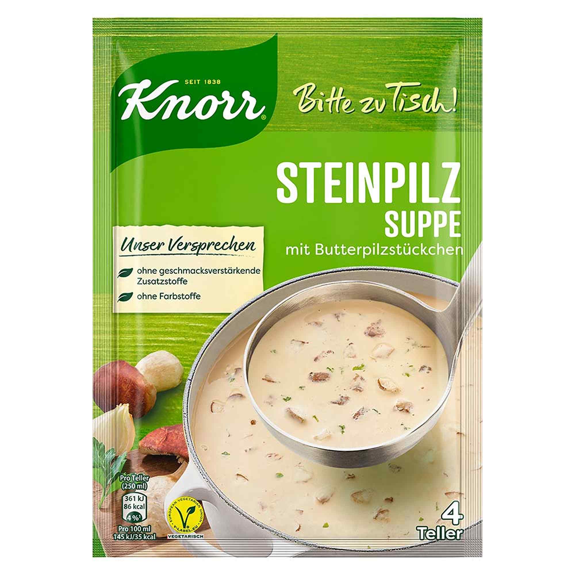 6x knorr dado funghi porcini brodo Steinpilze Suppenwürfel Brühe 10 pz